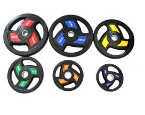 China tri grip weight plates rubber, tri grip weight plates 5kg, tri grip weight plates 20kg factory