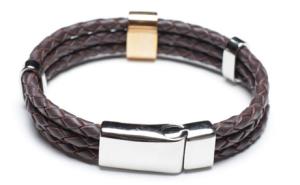 China Leather Bracelet, Stainless Steel Clasp, 8 Inches factory