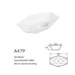 Irregular Diamond Counter Top Bathroom Sink 70cm CUPC Vessel Style