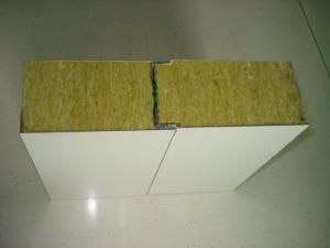 China Yellow 100mm Rockwool Insulation Board Fire Resistant For Steel Sandwich Panel factory
