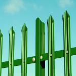Steel hot dipped Powdered Coated Pre Galvanised w pale Palisade Fencing