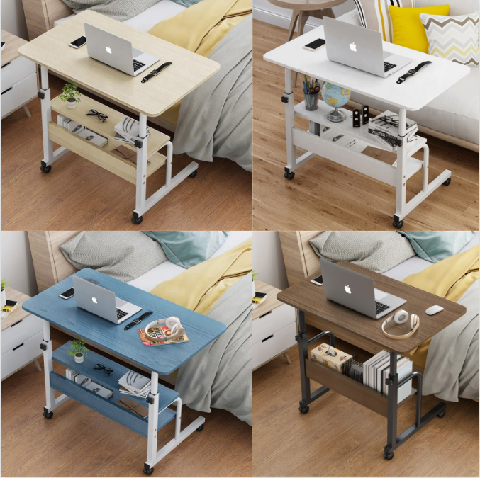 Wood Desktop Laptop Desk for Modern Office Height Adjustable Portable Computer Table