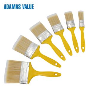China High quality paint flat brush plastic handle PET fibre bristles factory