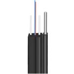 Outside Inside FTTH Drop Cable , LSZH Jacket Steel Wire Cable FRP KFRP G652