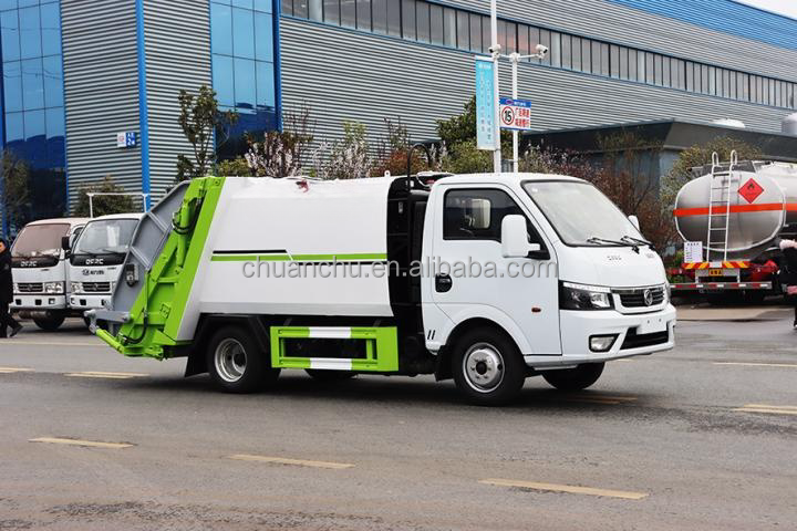 Basement Collection Made Simple Dongfeng Tuyi 5.5 square Garbage Truck with Manual Transmission and Hanging Bucket