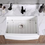 Apron Front White Ceramic Farmhouse Kitchen Sink 30 Inch Single Bowl