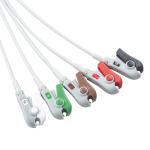 5 Lead Grey AHA Grabber Semi-finished ECG Cable Spare Parts For Hospital