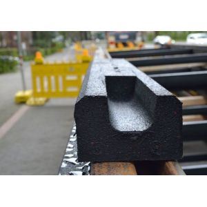 Non Slip Rubber Rail Pads Black In Railway 45mm / 66mm