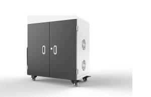 China 36 Bays USB Charging Cart Galvanized Sheet Tablet Charging Cabinet factory