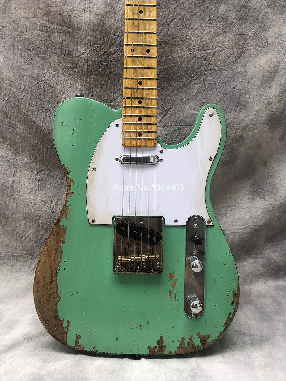 High quality handmade old vintage relic accessories made old aged neck TELE electric guitar free shipping