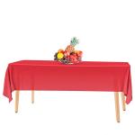 Solid Color Disposable Plastic Tablecloths 54 × 108 Inch For Family Barbecue