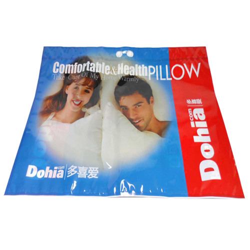 Customized Plastic Handle Bags Rainproof LDPE Plastic Pillow Bag