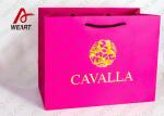 Pink Holiday Goodie Christmas Paper Bags No Minimum Hot Foil LOGO