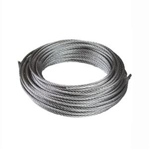 China GB Standard 6*12 7FC 300m Coil Galvanized Steel Wire Rope for Bunding 5mm Diameter and 3mm-20mm Diameter factory