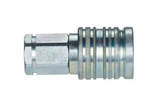 China Female Metric Thread Push Pull Coupling Hydraulic Zinc CR3 Plated Durable factory