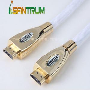 China 1080P High End gloden HDMI Cable with Ethernet Support 3D factory