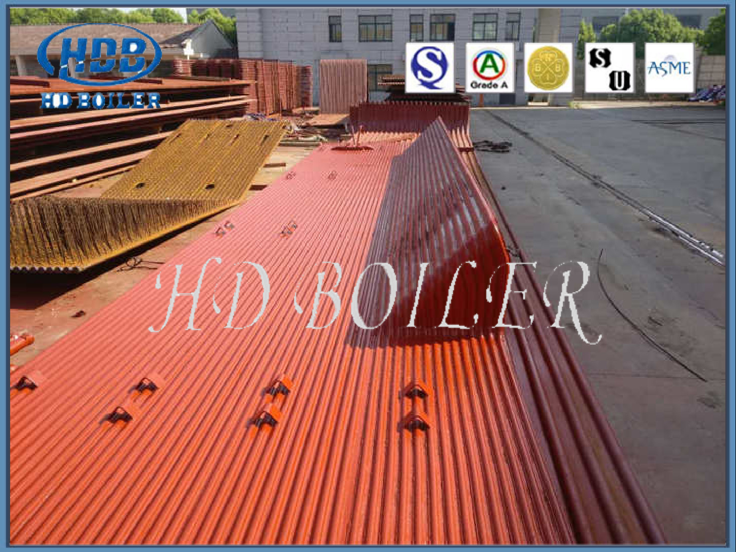 SA210A1 Carbon Steel Boiler Membrane Wall Electrical Water Boiler Spare Parts