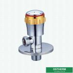 Chromed Wall Mounted Kitchen Basin Water Stop Round Handle Quick Open Bathroom