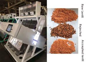 China 3 Chutes Grain Sorting Machine 99.99% Accuracy 1.5 Ton/H Capacity For Red Lentils factory