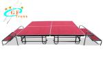 Red GF Steel Aluminum Stage Platform Mobile Folding Stage Truss For Show