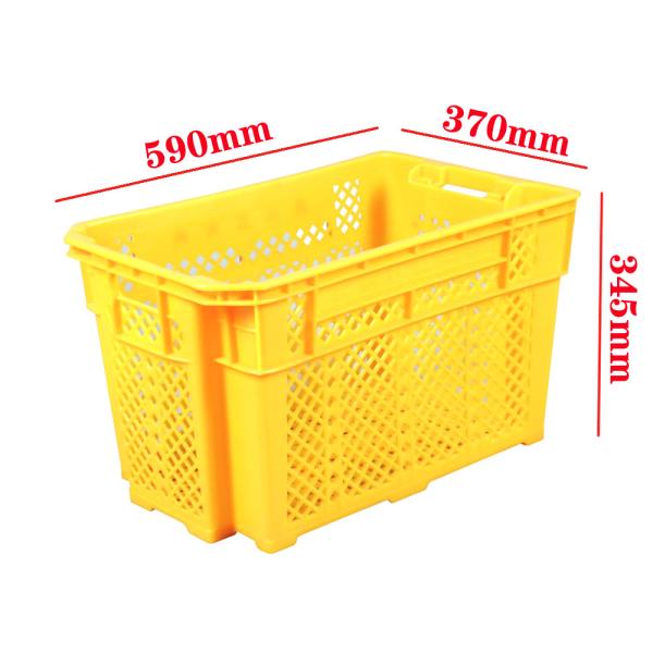 China Fruit And Vegetable Folding Plastic Crates Heavy Duty Stackable Vented factory