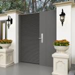 Outside Decoration Black Entrance Double Stainless Steel Door Wrought Iron