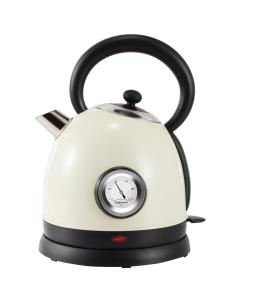 China ROHS Stainless Steel Electric Kettle 1.8L Retro Thermometer Kettle factory