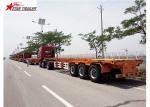 65T Payload Tipping Skeletal Trailers , Q345B Steel Sliding Skeletal Trailer