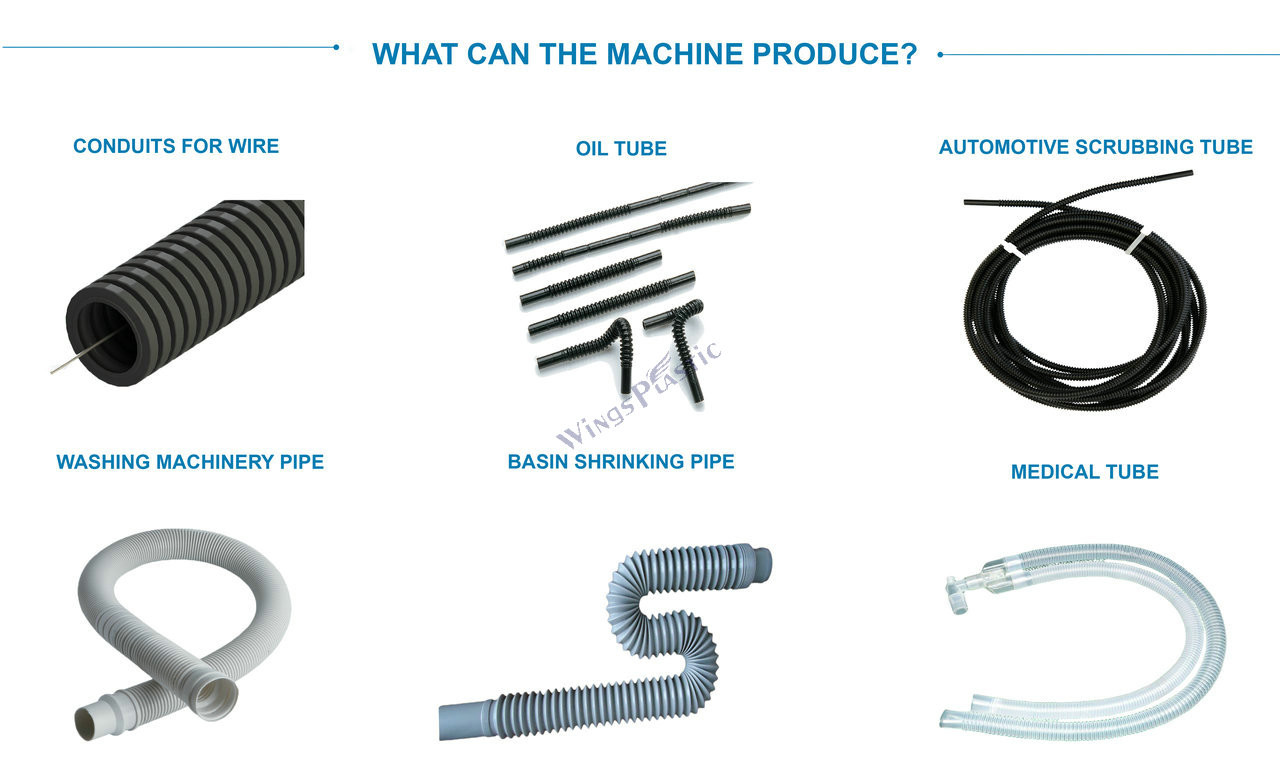 High Speed Single Wall Corrugated Pipe Shrinking Pipe Shisha Flexible Hose Making Machine