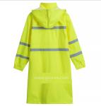 190T PPE Raincoat High Visibility Rainwear One Piece Style For Traffic