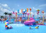 Custom Water Park Construction , Fiberglass Kids Playground Equipment Slide