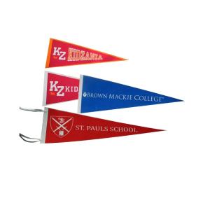 China Swil OEM Logo Printed Felt Pennant Flag For School Decoration factory