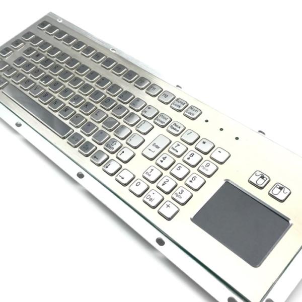 KIOSK IP65 / IK07 Waterproof Stainless Steel Industrial Keyboard With Touch Pad