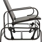 Metal Frame Outdoor Bistro Patio Garden Single Rocking Lounge Chair with Custom