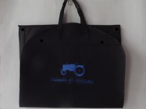 China Luxury PVC Leather Hanging embroider suit protector Garment Bag Carry On Suit Cover Black factory