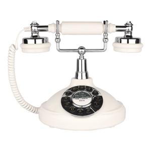 China Push Button Decorative Antique Phones 140mm Retro Rotary Telephone factory