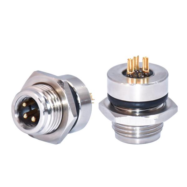 China Brass Contacts and 4A Rated Current M8 Waterproof Connector for Industrial Automation factory