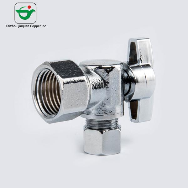 China Low Lead Double Outlet 5/8"x1/2"x1/2" Water Sink Angle Valve factory
