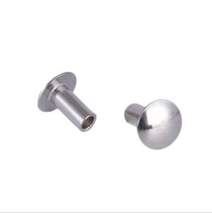 China Brass Semi Tubular Stainless Steel Hollow Rivets For Garment Metal 8mm Anodized Din 660 factory