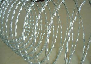 China Hot Dipped Galvanized Razor Blade Fencing Wire Barbed 65mm Length CBT 65 factory