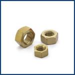 High Tensile Yellow Heavy Jam Nuts , 1 Inch Fine Thread Nut For Metal Building