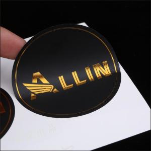 China Custom Sticker Paper Round Labels Logo Printed Vinyl Gold Hot Stamping Sticker factory