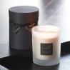 Buy cheap 100% soy wax scented & forest glass candle with black printed label and packed from wholesalers