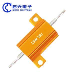 China RX24 15W 5rj Wirewound Resistor Power Brake Load Aluminum Shell Resistor factory
