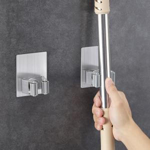 China stainless steel Mop Handle Holder Household Mop Handle Holder Reusable Tool Gripper Mop Broom Holder factory