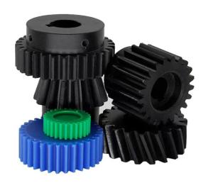 China High Elastic Modulus PEEK Plastic Parts Two Layers Peek Gear factory