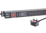Surge Protected Rack Mount Pdu With Individual Switches , Horizontal Server Rack