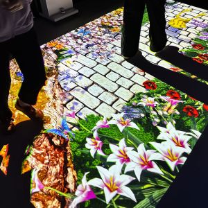 Mobile All-in-One Interactive Floor Projection System with 1280*800 Resolution