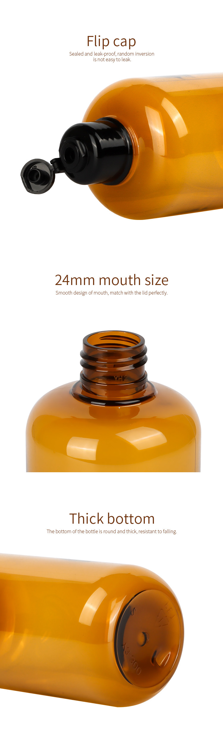 Customized Design Soft Touch Flip Cap Packaging Body Lotion Shampoo Bottle