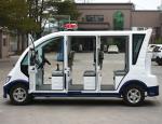 White Color 5kW Enclosed Passenger Cabin Electric Sightseeing Bus Tourist Buggy